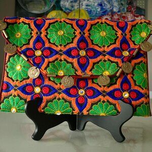 Boho Banjara Embroidered Crossbody/Clutch